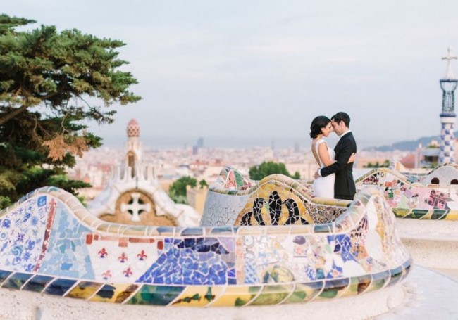 wedding pictures in barcelona 3 - Park Guell